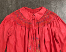 Load image into Gallery viewer, Silk 1920s embroidered blouse . vintage 20s top